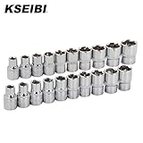 KSEIBI 1 /2インチドライブメトリックソケット6ポイント六角ソケット、CRV材質 1/2" 101584