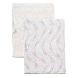 Bebe au Lait Premium Muslin Swaddle Blanket Set, Wildflower and Halo