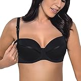 GORSENIA mk01 Anaクラシック快適な授乳ブラ – Made in EU カラー: ブラック