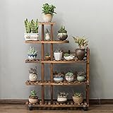 RBHJZ 木製フラワーフレームバルコニー居間、床ヨーロッパスタイル、キャスターフラワーラック A+ ( 色 : 130 cm high )