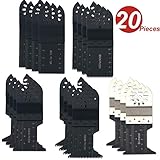 WINGONEER 20pcミックスソーウッドバイメタル精密パック振動マルチツールクイックリリースソーブレード