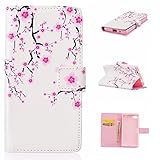 OMATENTI Sony Xperia Z5 Compact (Mini) 用 PUレザー手帳型ケース [無期限生涯補償付き] Sony Xperia Z5 Compact 財布型 スタンド機能 マ