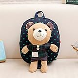 ダークブルーPlaid mini-cute-kids-safety-harness-backpack-bag-baby-anti-lost-walking-helper-kid