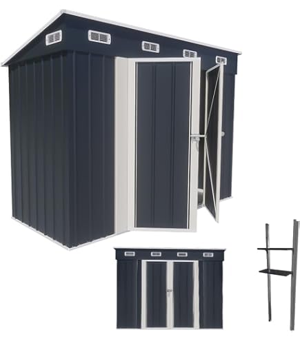 Amazon.co.jp: 物置 屋外収納庫 スチール製 大型 幅238×奥行174×高