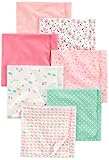 Simple Joys by Carter's Baby Girls' 7-Pack Flannel Receiving Blanket Pink/White One Size [並行輸入品]
