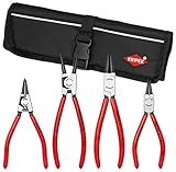 Knipex 9K 00 19 53 US Straight Circlip Snap-Ring Pliers Set in Pouch (4 Piece) [並行輸入品]