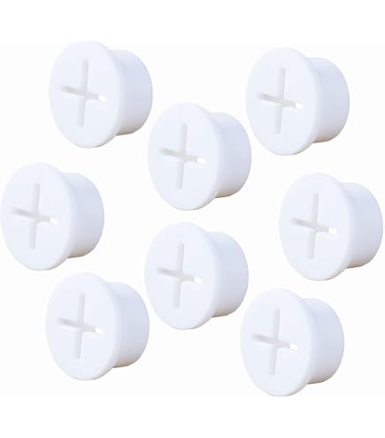 6 Pcs White Silicone Cable Grommets - 20mm Inner Hole Cover For Desk Wire Management-1150872