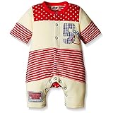 【春物】 CHILD CHAMP(チャイルド チャンプ) 接結天竺切替ミニカバーオール 60cm/IV NO.C-86261510
