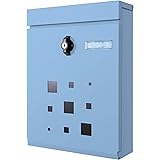 カバポスト(Cabapost) ポスト 郵便ポスト 壁掛け 鍵付き 簡易ロック 大型 ポスト郵便受け おしゃれ A4 青