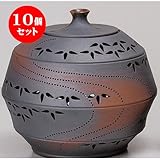 10個セット 照明具 灯り花入丸の竹節笹(大) [29 x 25.5cm] 土物 手造り インテリア 和風 プレゼント 飲食店