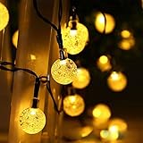 ３０個LED太陽のストリングライト　LEDソーラー庭ライト　LEDアウトドア水晶球串　防水装飾ライト