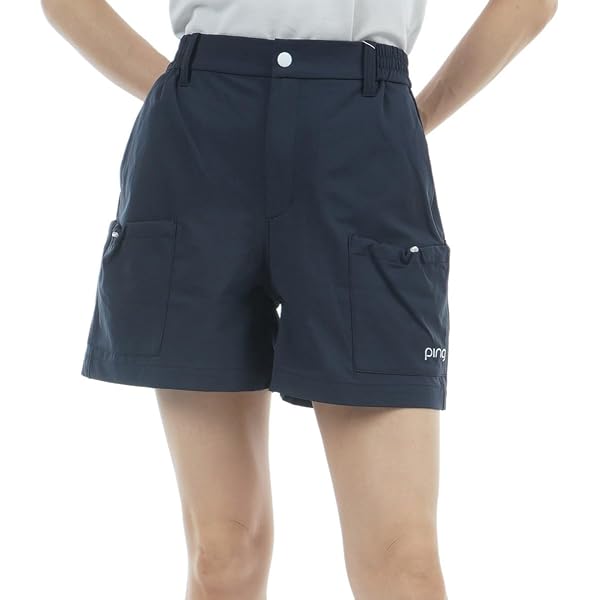 Ping レディースショートパンツ ネイビー 622-5132300 タグ付き Amazon | [ピン アパレル] ショートパンツ (全方向ストレッチ・UV
