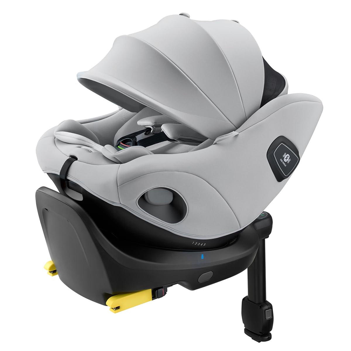 Aprica(アップリカ) チャイルドシート クルリラ フィット E AB シルバーグレー 2260232 | ISOFIX固定,新生児~4歳頃まで,回転式,R129適合,コンパクト設計,マシュマロGキャッチ,サイドシールド,イージーベルト