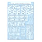 サンコーマーク工業 M02 45度 Numbers&Letters 白 13.5×19.5cm レプトジーダ WING DECAL SERIES WM-05