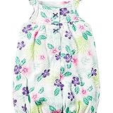 カーターズ Carter's ロンパース 前開き ノースリーブ フリルストラップ 綿リブ100% Snap-Up Printed Romper 24M (83-86cm)