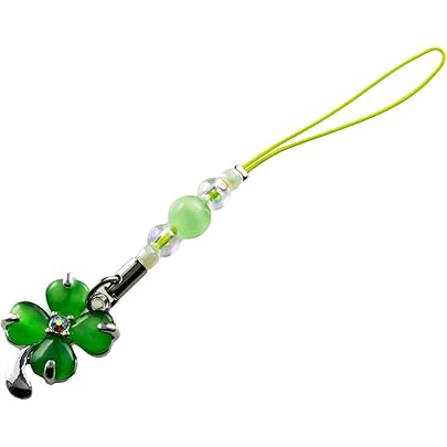 Amazon.co.jp: [ハッピーパッチ] 四葉 キーホルダー ストラップ 2個