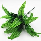 Lautechco 人工植物　葉のシダ 　部屋　生け花 　飾りお祝い贈り物ディスプレートインテリア 庭のアクセサリー　5個セット