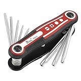 uxcell トルクス キーセット 折り中空エンド セキュリティ スターレンチトルクス キーセット 修理ツール