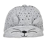 Ruideng 子供の漫画の猫の帽子野球帽バイザーキャップ (Gray)