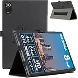 For LUCA TE08D2M64-V1B ケース カバー【HNWEIWEI 】 8 インチ 360°全面保護 二つ折りスタンド多視角調整 ペンホルダー付き 磁気吸引 全面保護型 擦り傷防止 耐汚れ 持ち運びに便利なハンドストラップがあり LUCA TE08D2M64-V1B タブレットカバー（ブラック）