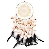 手作りドリームキャッチャーと羽根の、riuda 27.6インチNet Hanging Decorationクラフトギフトガーデン、キッチン、ベッドルームの
