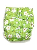 BubuBibi Bamboo Fun Prints Pocket Snaps Cloth Diaper/ Nappy - OS + 2 Inserts (One Size, Flowers) by 