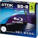 TDK データ用ブルーレイディスク BD-R 25GB 1-4倍速 ホワイトワイドプリンタブル 5枚 5mmスリムケース BRD25PWB5A