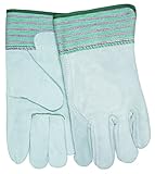 MCR Safety 1370 Select Shoulder Full Leather Back Men's Gloves with 2-1/2-Inch Safety Cuff, Pearl/Gr