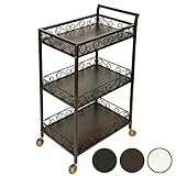 アンティークワゴン 全3色 幅48×奥行32.5×高さ84cm ブラウン [ エステワゴン ネイルワゴン 美容室ワゴン キッチンワゴン マルチワゴン サイドワゴン キャスターワゴン キャスター付き インテリア 収納 業務用 サロン ワゴン 