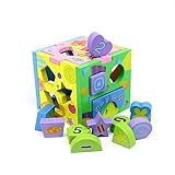 Goodgoods 積み木 部屋 木製 キッズ おままごと 数字 知育玩具 013-lzgy-d1637r(14.5*13.5cm 約1200g)