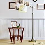 フロアランプ、布アメリカンスタイルのリビングルームの研究レトロ読書ライト北欧のシンプルな装飾ベッドルームのベッドサイドフロアランプ