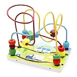 [ドリーマー]　ビーズコースター　ルーピング　木製　おもちゃ　知育玩具　ビー玉　可愛い　交通手段　海　男の子　女の子　ベビー　赤ちゃん