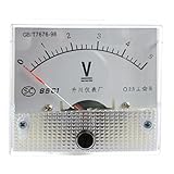 Hommy 直流0-5 V　ホワイト電圧計　アナログパネルメーター