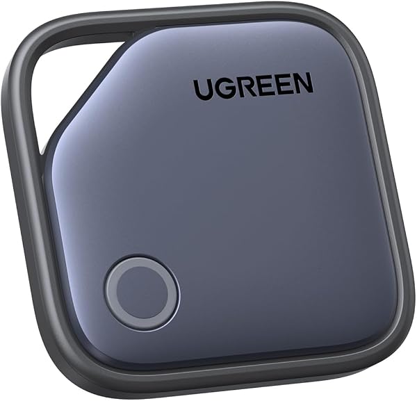 UGREEN FineTrack Smart Finder 1Pack Compatible with Apple Find My (iOS Only), Bluetooth Air Tracker for Luggage, Key Finder, Smart Tag for Keys, Suitcases, Passports with Replaceable Battery - 1