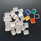 FCLUB 空水彩パン 1ml 水彩 クォーターパン スモール ホワイト 1/4 ペイントパン 水彩ガッシュ油絵具用 - 100個