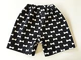 bebe couture(ベベクチュールベビー用品専門店)日本製リップル・夏の涼しいリラックスコットンパンツ黒リボン柄30%OFF
