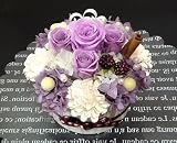 fleurcocoオリジナル 枯れないお花のフラワーケーキ ラズベリー パープル