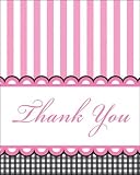 Creative Converting Sweet Baby FeetピンクThank You Notes、8-count