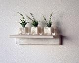 リサイクルウッド　ウォールシェルフＬ　ホワイト