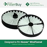 2 - Hoover WindTunnel HEPA Filters, Part 59134050. Designed by FilterBuy to fit ALL Hoover WindTunne