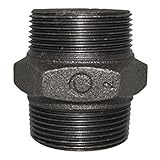 JFE継手 黒ねじ込み六角ニップル 15A (10個入り)