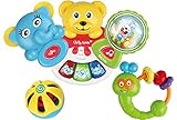 Baby Toys KAWO Musical Learning Toys 5 Pcs Animal Rattle with Music and Light [並行輸入品]