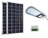 ECO-WORTHY 2個 100 Wソーラーパネル & 40W 12V LED 街ランプ & 15A チャージコントローラー 12 V