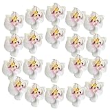 Perfk 約20個　6cm　人工造花　フラワーヘッド　装飾品　花嫁　手首の花作り　シルクオーキッド　結婚式　全4色選べ　 - ホワイトピンク