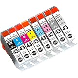 【nasia+】 キヤノン用 BCI-43 (BK/C/M/Y/PC/PM/GY/LGY) 【8色セット】 互換 インク カートリッジ 純正と併用OK [安心国内保証/QR(Web)説明書] BCI-43BK BCI-43C BCI-43M BCI-43Y BCI-43PC BCI-43PM BCI-43GY BCI-43LGY 【nasia+(ナシアプラス)製品/Hyper互換】・