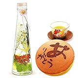 ギフト 和風ハーバリウム 美鶴 花とセット (Lサイズ・黄鶴)