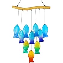 Amazon.co.jp: Vindar シーグラス 風鈴 屋外用 70cm ユニークな