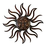 Benzara 97918 Metal Sun Wall Decor Feel Every Morning More Fresh by Thasaba
