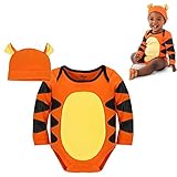 ディズニー クマのプーさん ティガー 80cm ロンパース 12-18ヶ月 子供 赤ちゃん ベイビー 衣装 コスチューム 長袖 ボディースーツ 帽子 2点セット