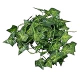 SODIAL(R)2M 6.6 Ft人工アイビー偽植物の葉、花はガーランド庭の装飾品2M（サツマイモの葉）を